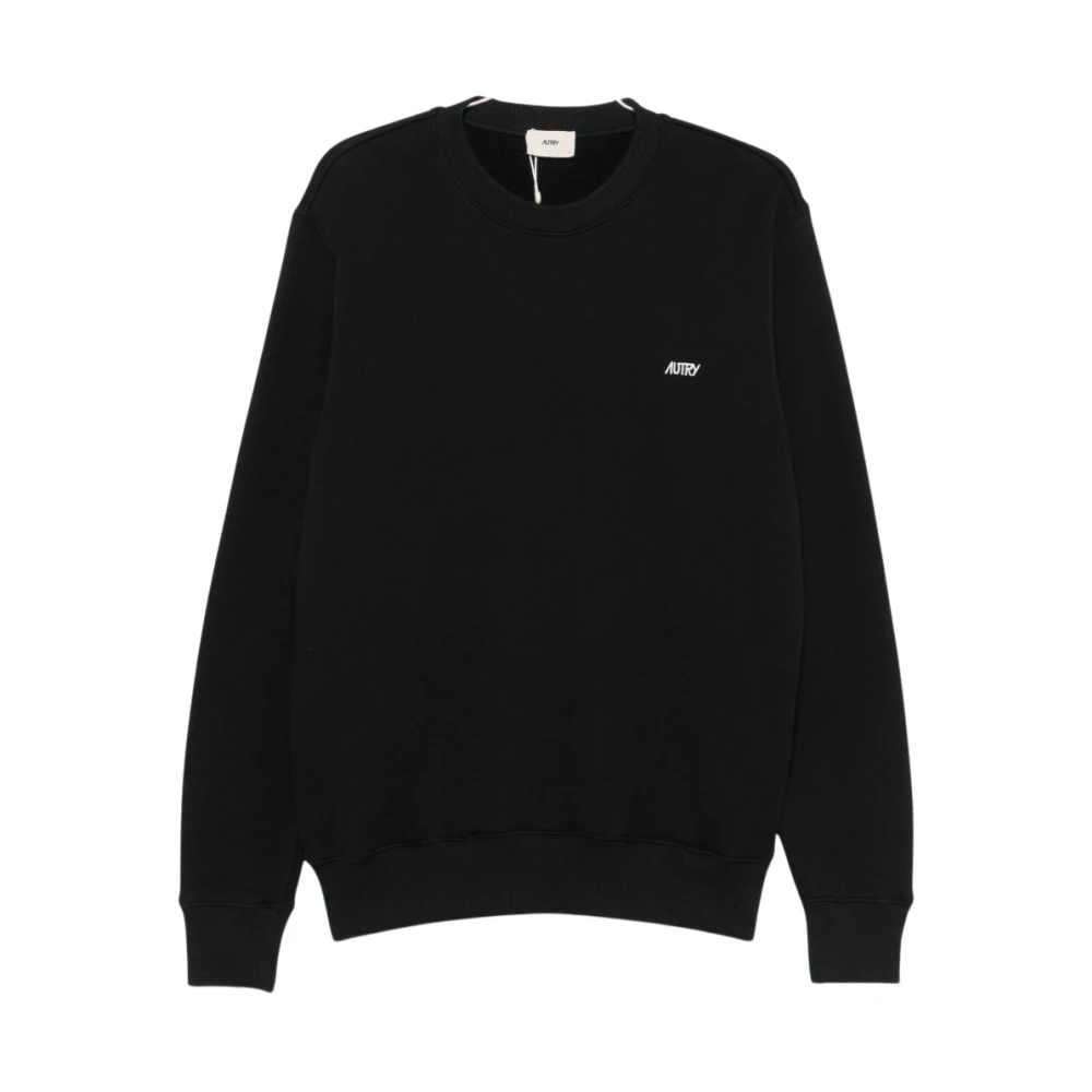 Autry Black Embroidered Logo Crewneck Sweatshirt - Male - Sweatshirts - 2XL - Sweatshirts & Hoodies