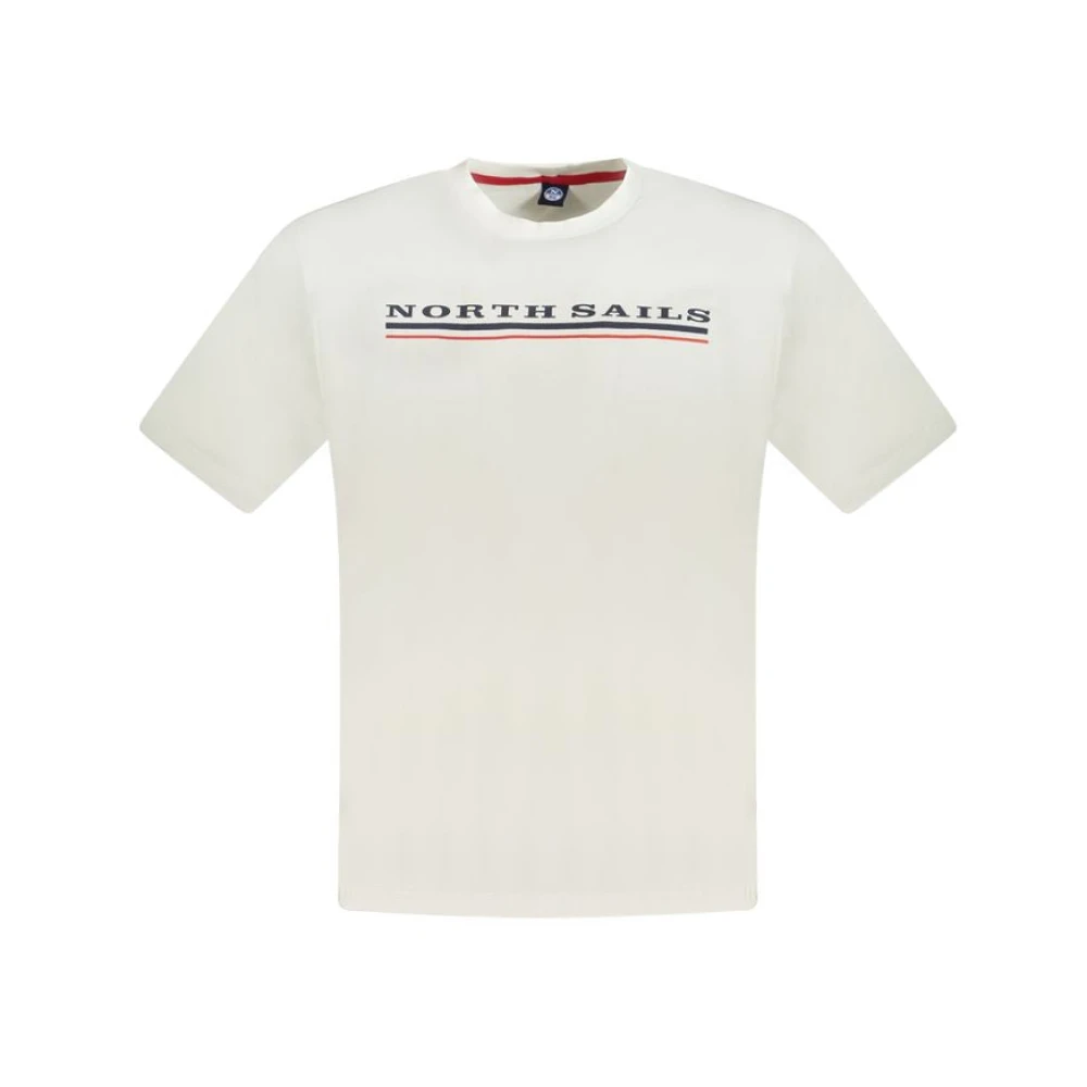North Sails Wit Katoenen T-Shirt White Heren