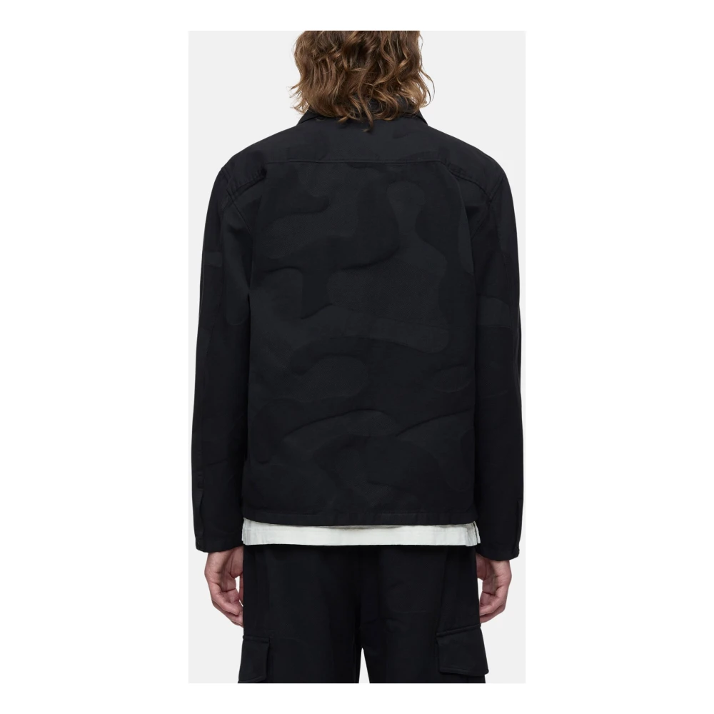closed Camouflage Overshirt met Zak Black Heren