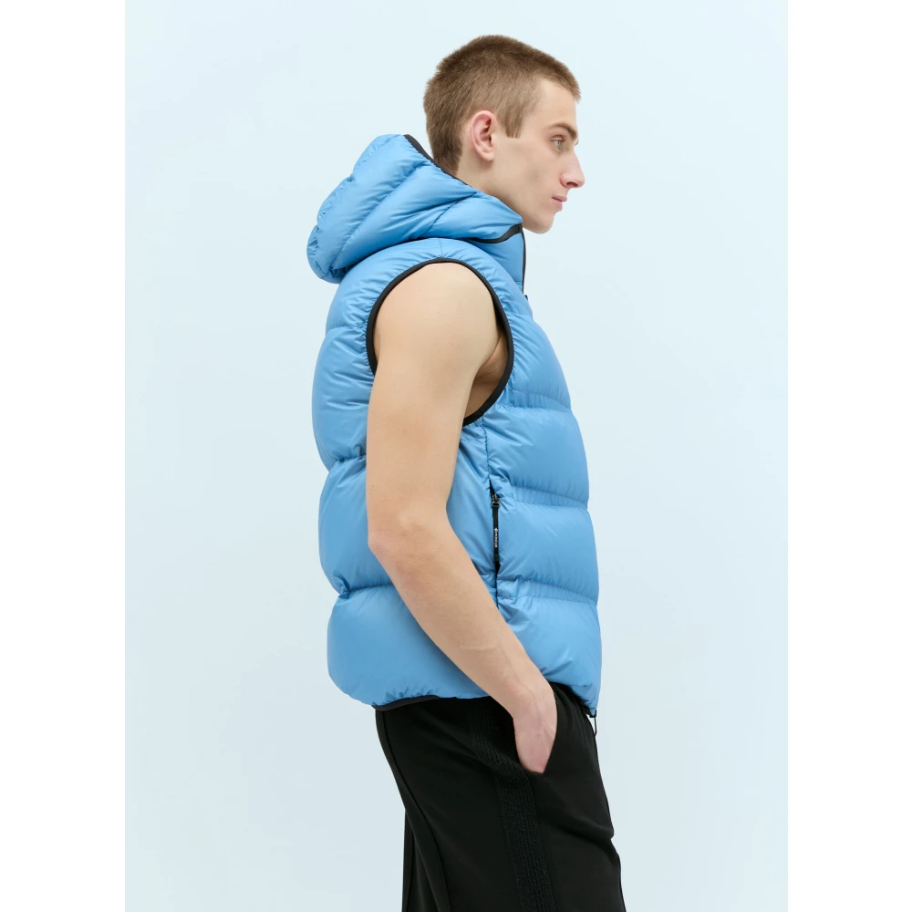 Moncler Dons Gilet met Logo Patch Blue Heren