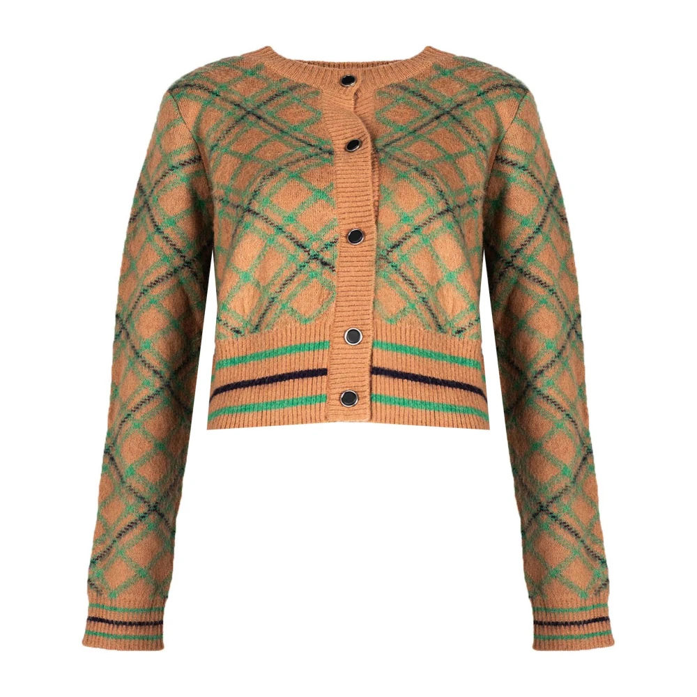 Pinko Lös Rutig Cardigan Green, Dam