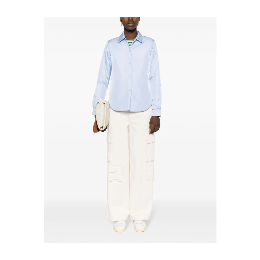 Aspesi Nylon Glue Overshirt Blue Dames