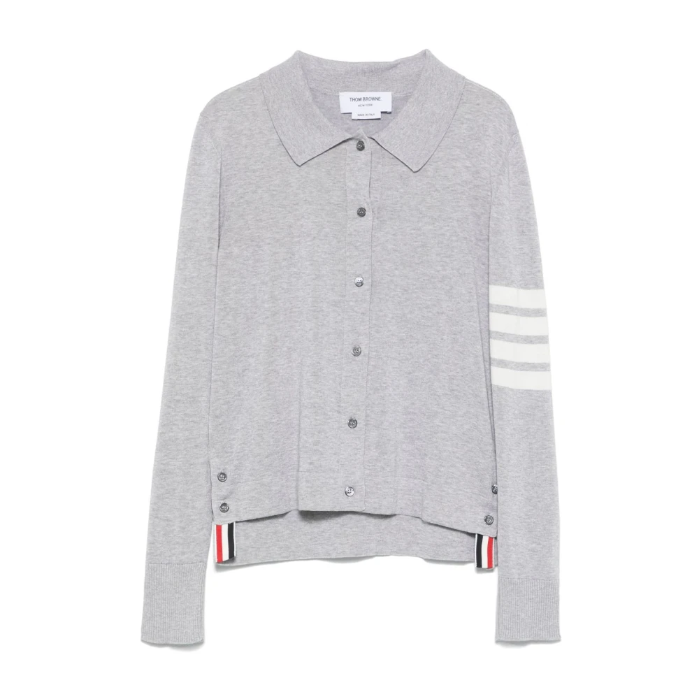 Thom Browne Lichtgrijs Button-Up Overhemd Gray Dames