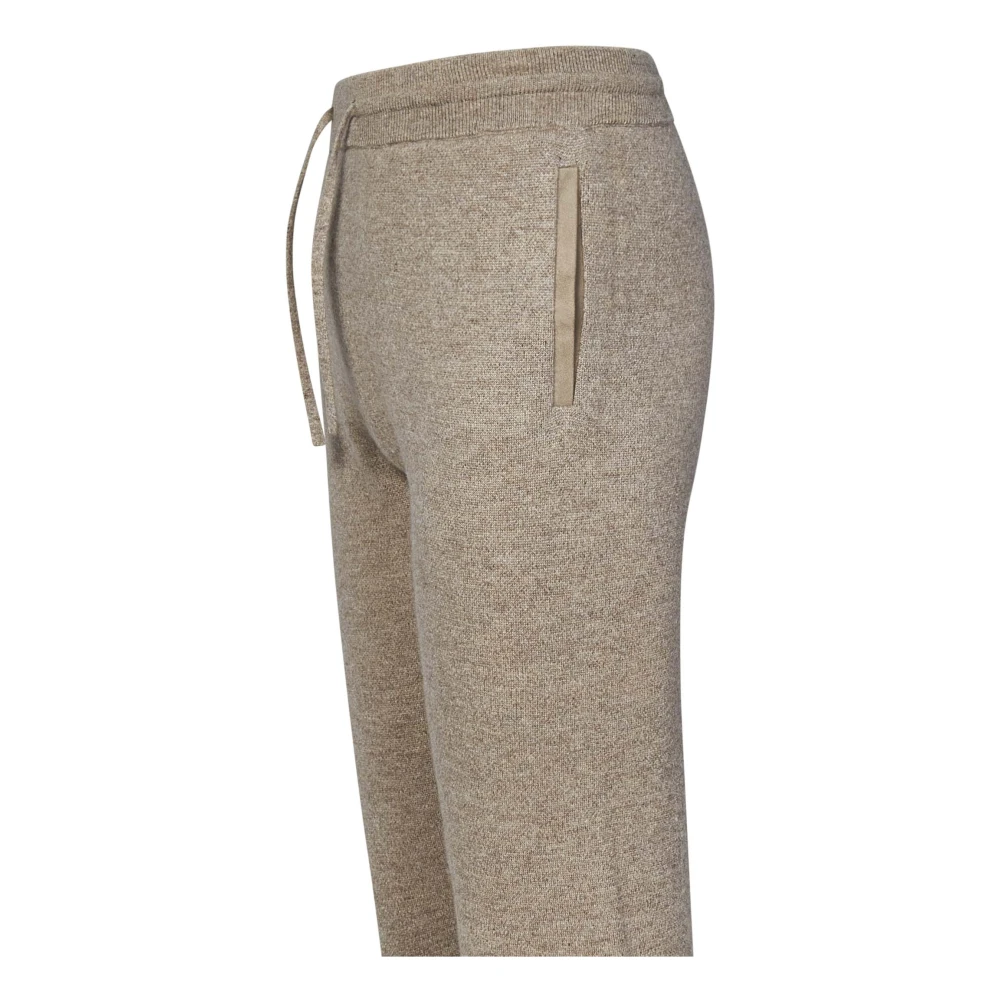 Kiton Beige Kasjmier Trekkoord Broek Aw24 Beige Heren