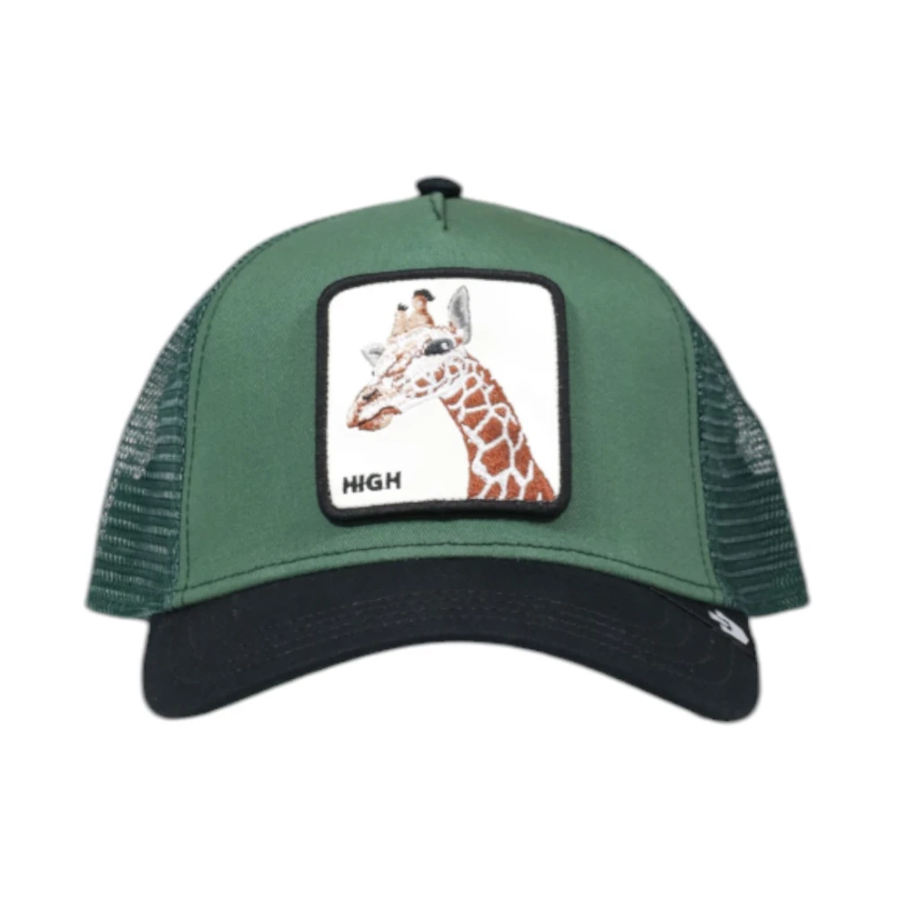 Goorin Bros Giraffe Trucker Hoed Groene Bedrukte Pet Green Heren