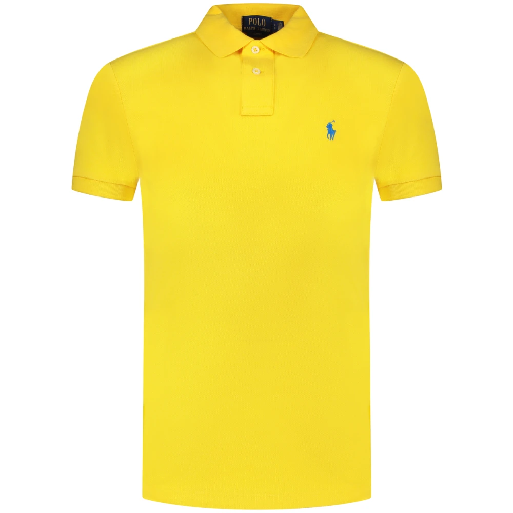 Polo Ralph Lauren Men's Yellow Polo Shirts, S, Polo Shirt Ss23 Collection