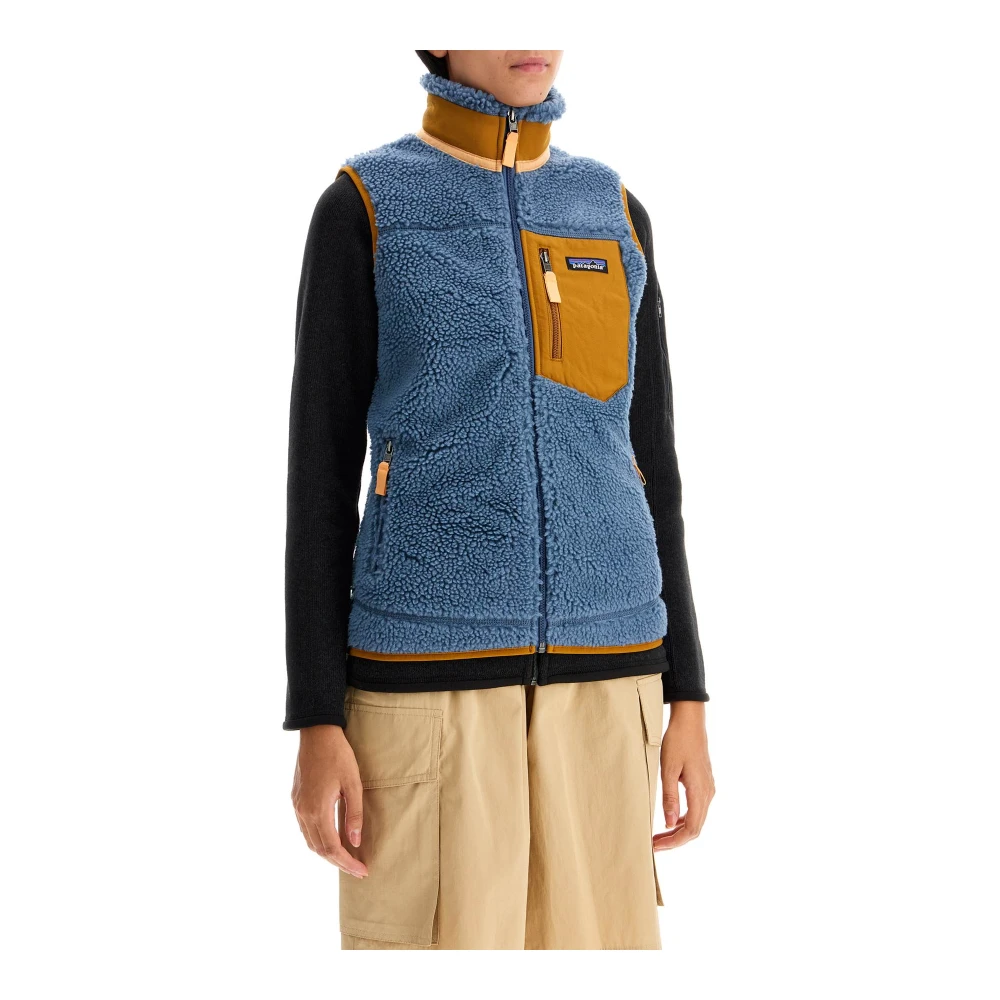 Patagonia Retro-X Fleece Vest med hög krage Blue, Dam