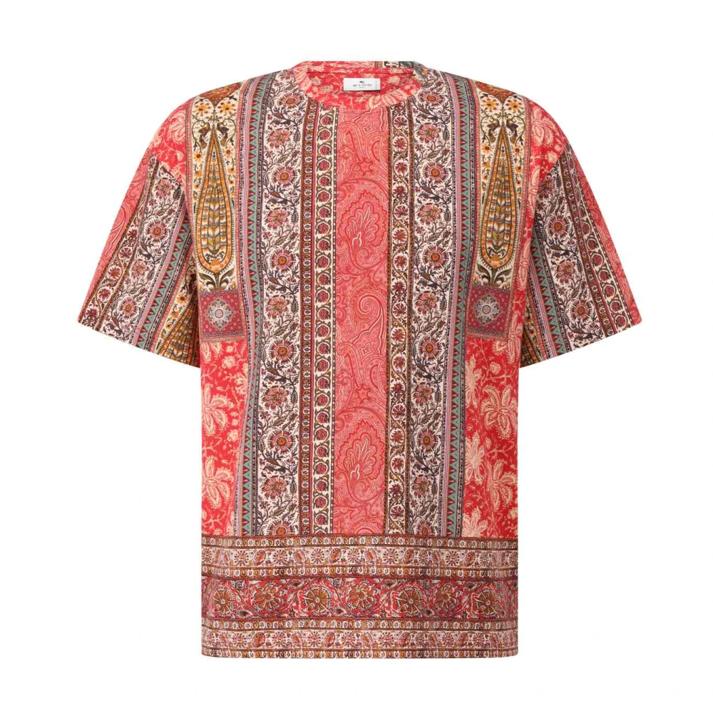 ETRO T-shirt met Paisley-patroon Multicolor Heren
