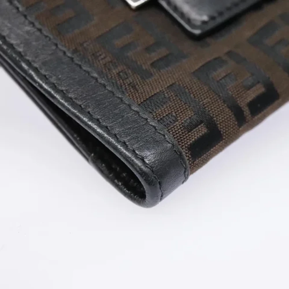 Fendi Vintage Pre-owned Canvas wallets Brown Heren