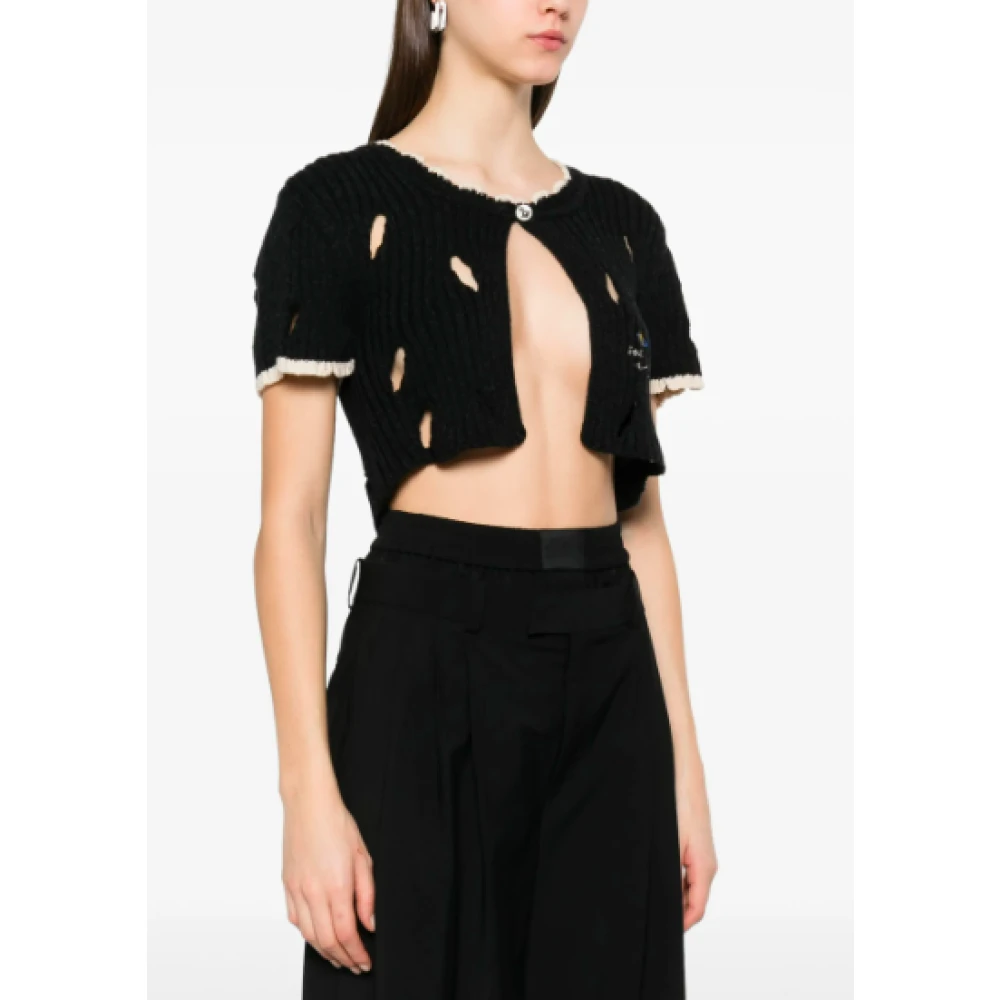 Vivienne Westwood Houtskool Slash Vest Black Dames