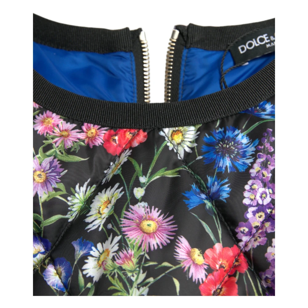 Dolce & Gabbana Multicolor Bloemen Sheath Mini Jurk Multicolor Dames