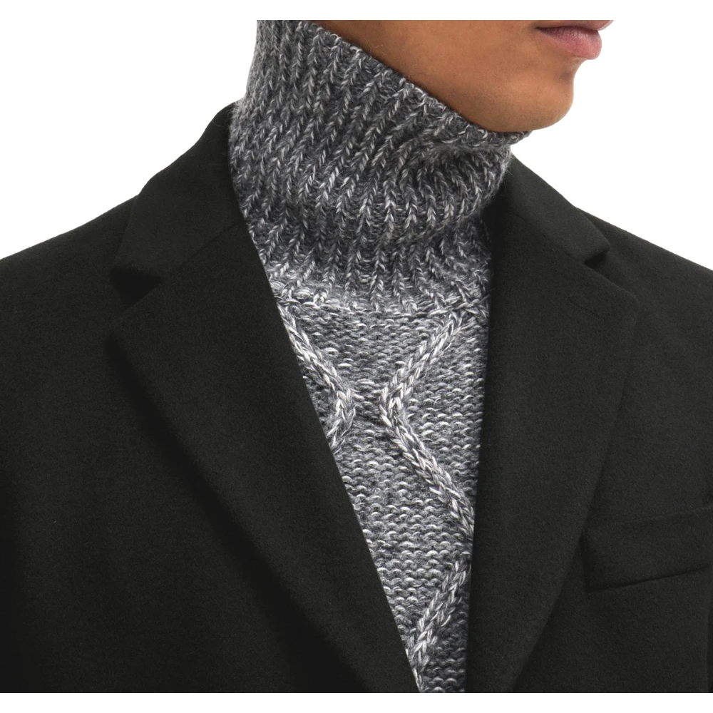 Hugo Boss Heren Wol Kasjmier Slim Fit Jas Black Heren