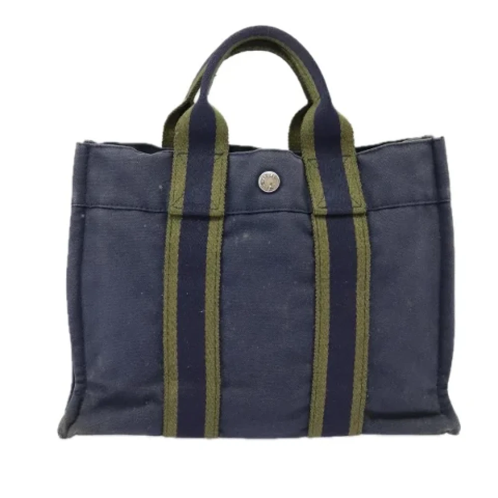 Hermès Vintage Pre-owned Canvas totes Blue Dames