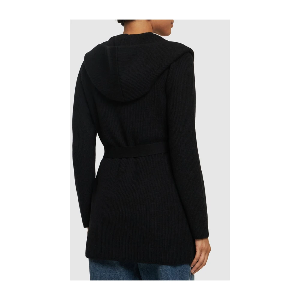 Max Mara Zwarte Finezza Jas voor Vrouwen Black Dames