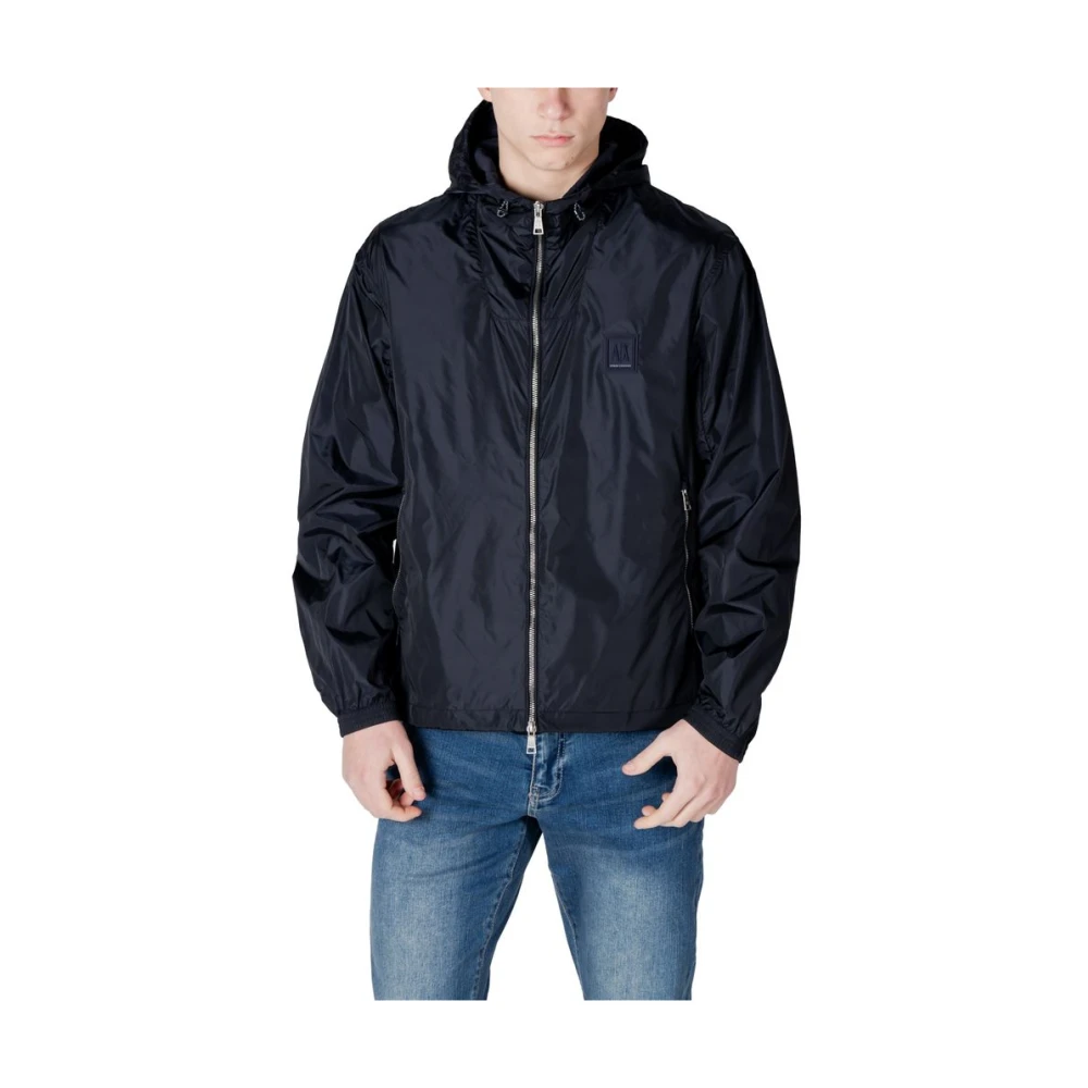 Armani Exchange Men's Blue Lightweight Polyamide Jacket