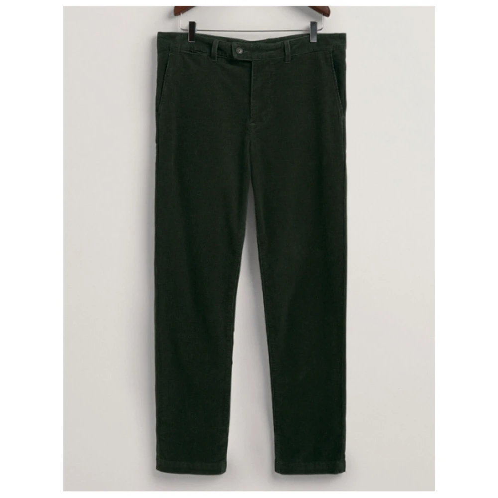 Gant Corduroy Chino Broek Green Heren