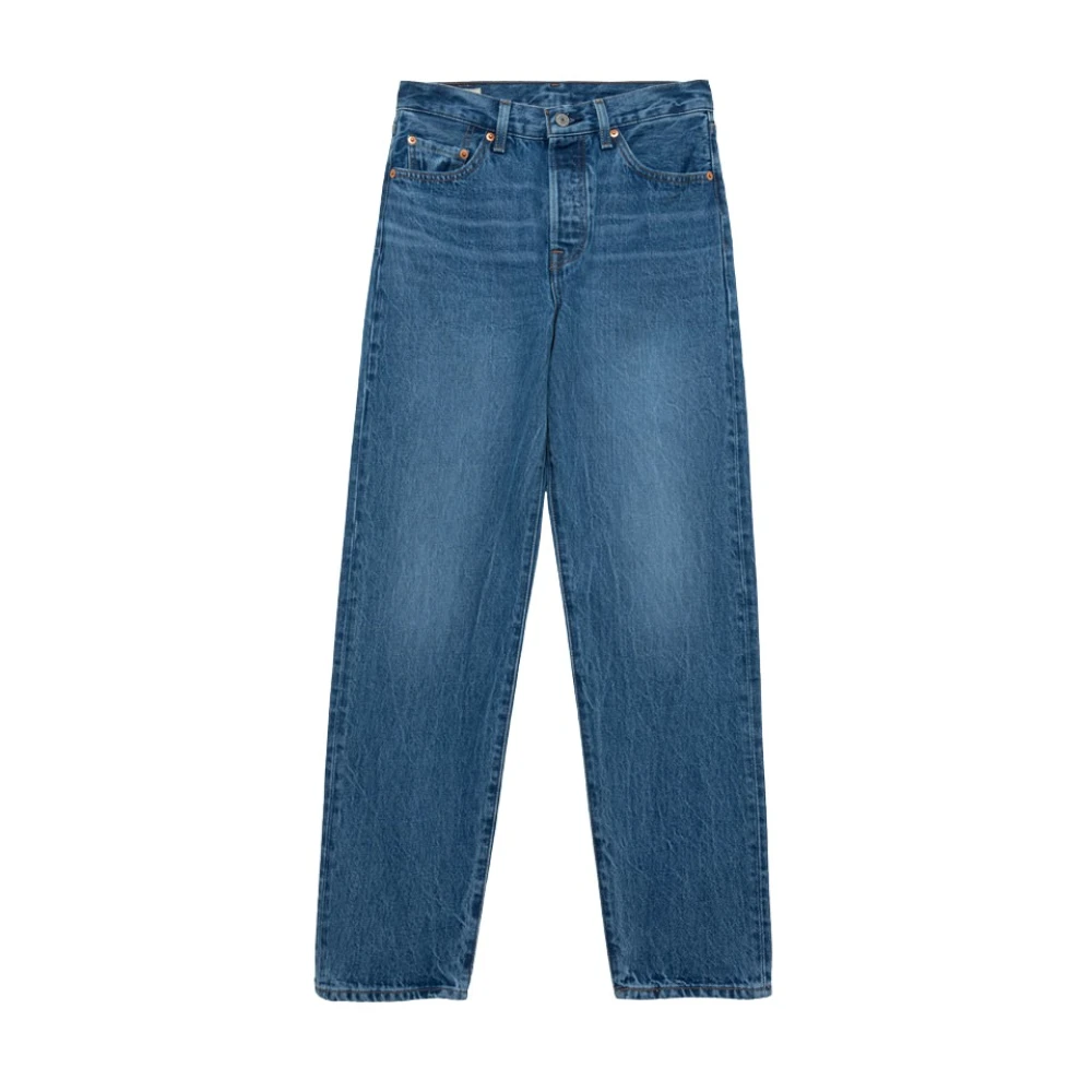 Levi's Slim Fit Hoge Taille Katoenen Jeans Blue Dames