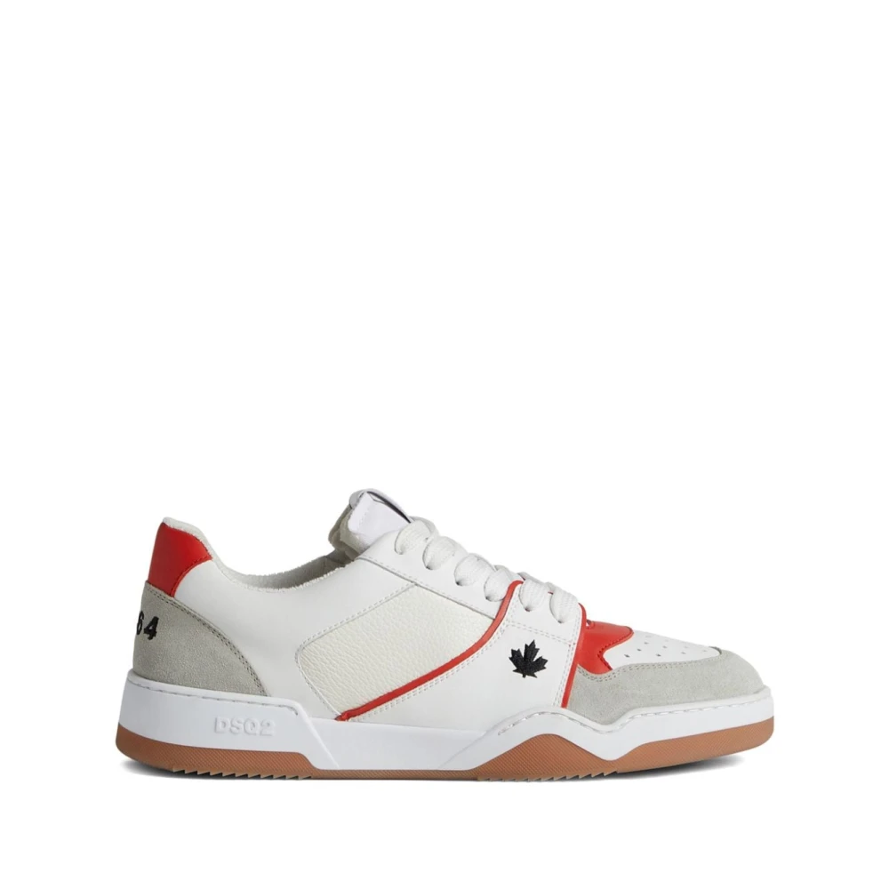 Dsquared2 Witte Sneakers met Vlakken Heren Schoenen Veelkleurig Multicolor
