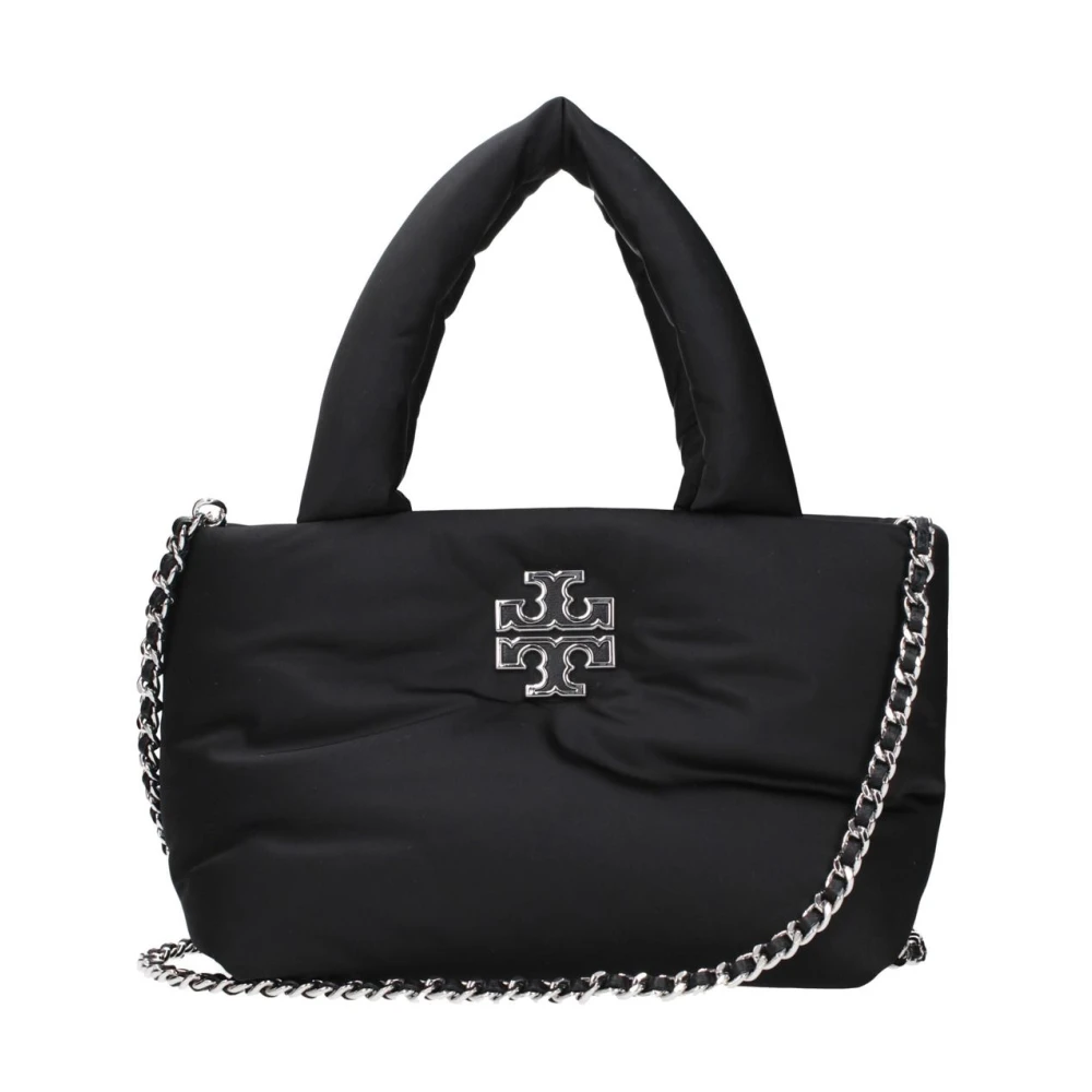 Tory Burch Women's Black Fabric Handbag With Front Logo