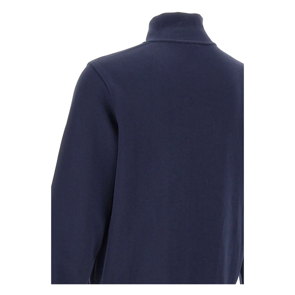 Sun68 Heren Katoenen Vest Blauw Opstaande Kraag Blue Heren