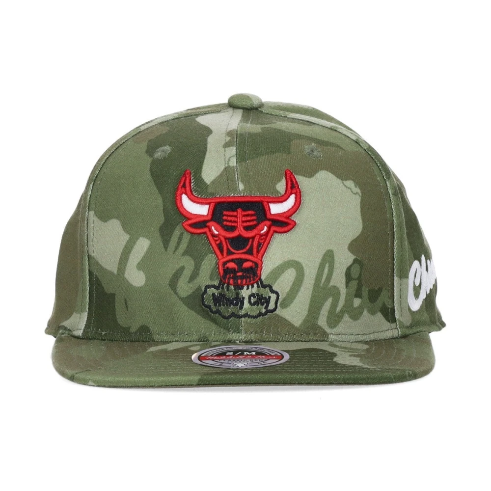Mitchell & Ness NBA Tonal Camo Stretch Fitted Cap Green Heren