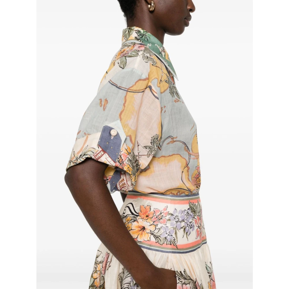 Zimmermann Relaxed Tallow Shirt Multicolor Dames