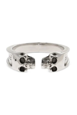 Thin Twin Skull Ring
