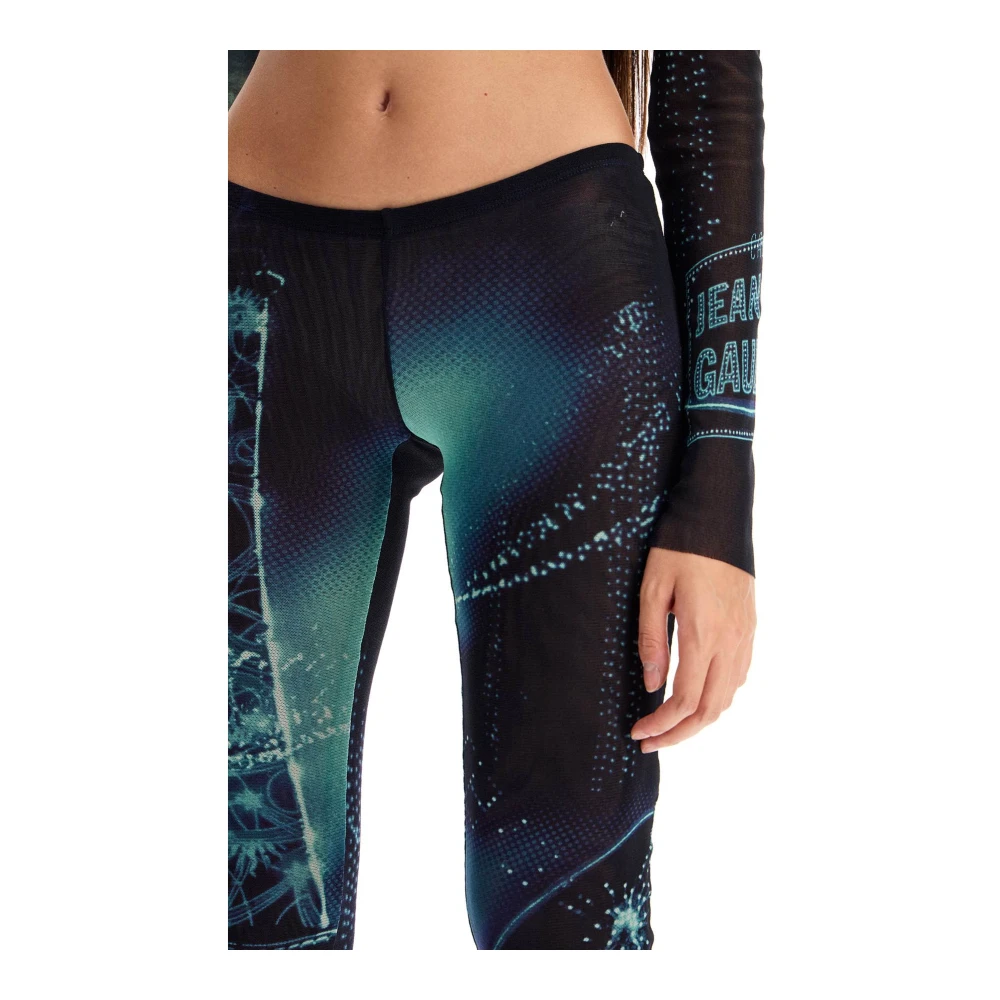 Jean Paul Gaultier Blauwe Pigalle Flared Broek Blue Dames