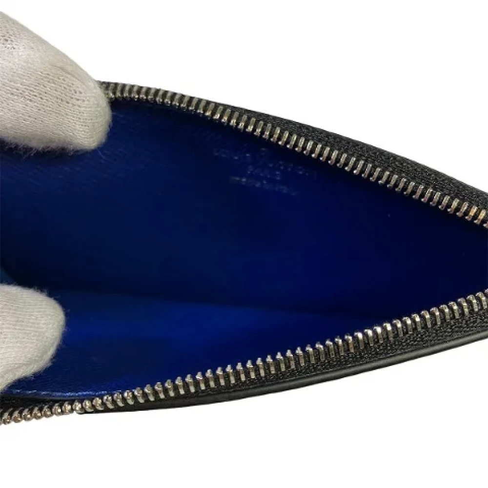 Louis Vuitton Vintage Pre-owned Leather wallets Blue Heren