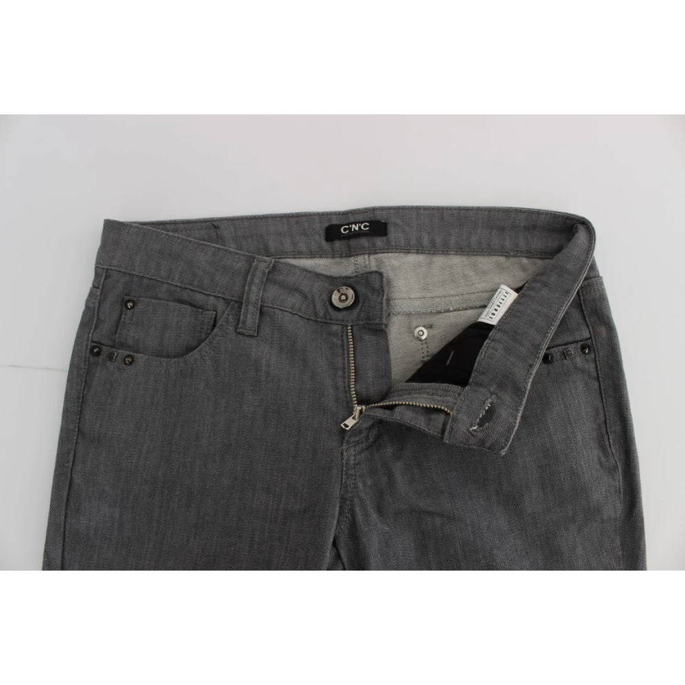 Costume National Grijze Slim-Fit Designer Jeans Gray Dames