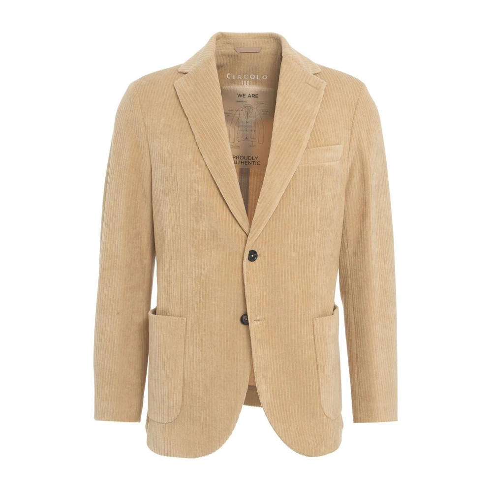 Circolo 1901 Ribfluwelen blazer voor heren Beige Heren