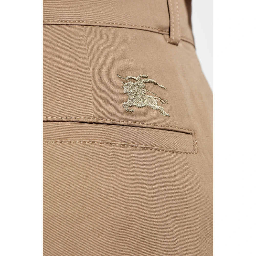 Burberry Broek met logo Brown Heren