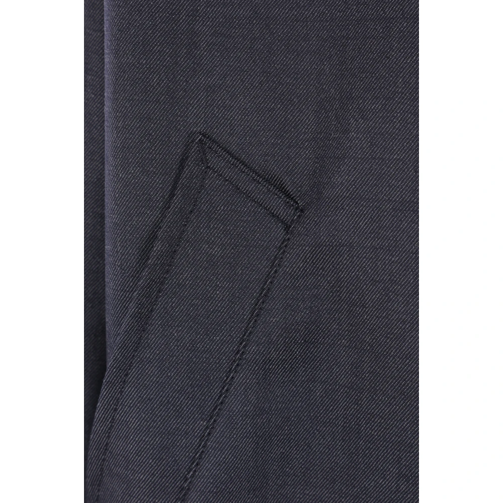 Comme des Garçons Blauwe Wol Mohair Volledige Rits Jas Blue Heren