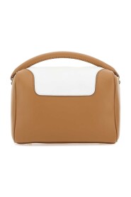 Zweifarbige Lederschatzhandtasche