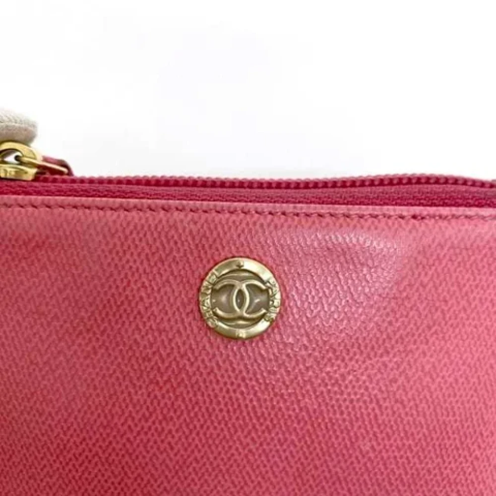 Chanel Vintage Pre-owned Leather home-office Pink Dames