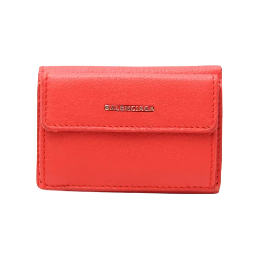 Balenciaga Vintage Pre-owned Leather wallets Orange Dames