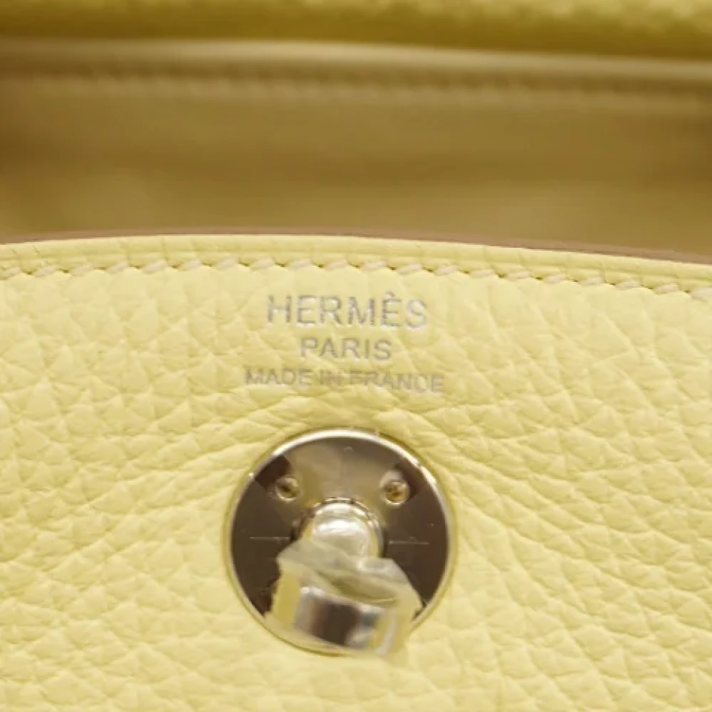 Hermès Vintage Pre-owned Leather shoulder-bags Yellow Dames
