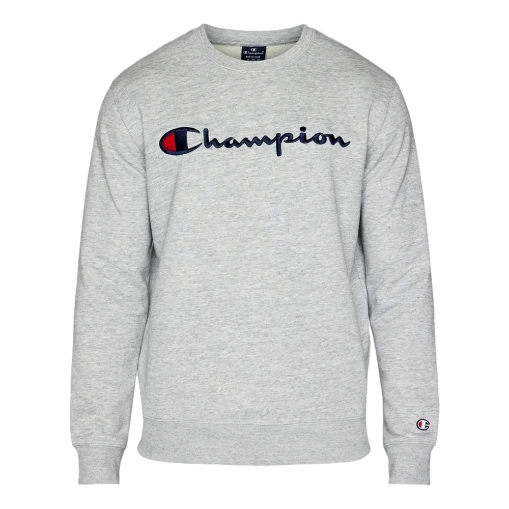 Champion Geborduurd Logo Crewneck Sweatshirt Gray Heren