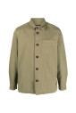 chemise-en-coton-vert-olive-avec-patch-logo