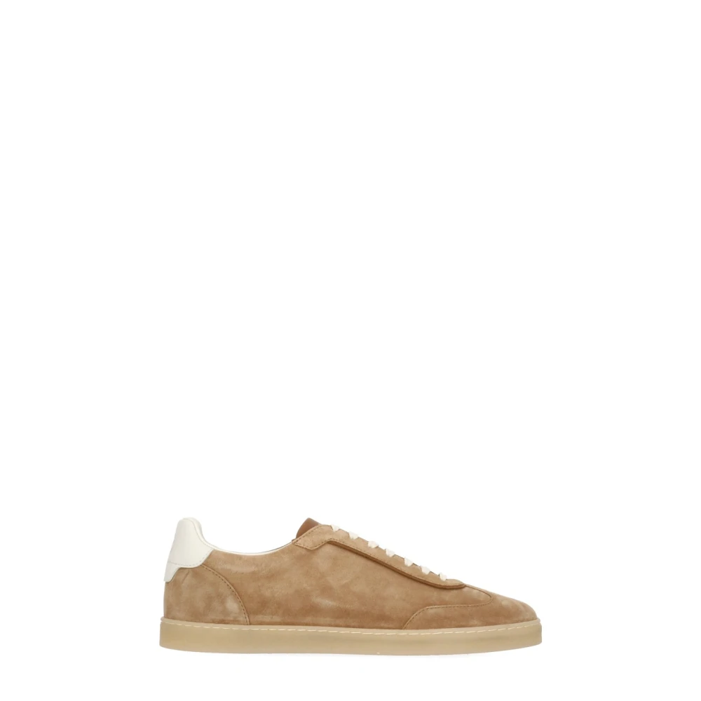 Brunello Cucinelli Suède Sneakers Heren Schoenen Beige
