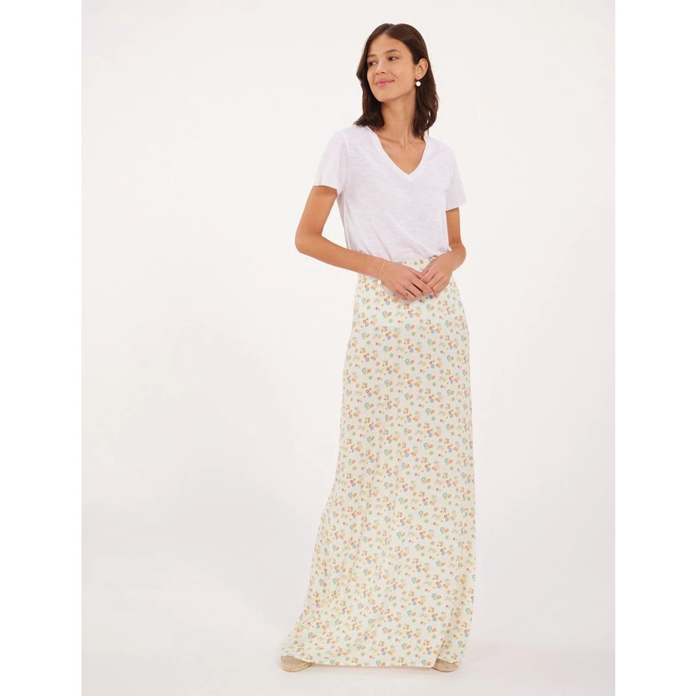 Ines De La Fressange Paris Bloemen Lange Rok Elegant Chic Multicolor Dames