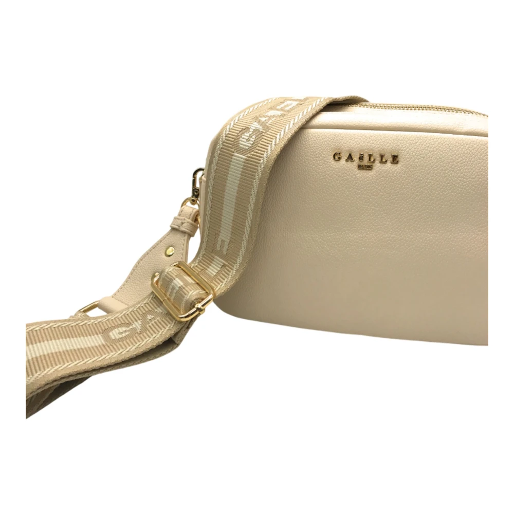 Gaëlle Paris Schoudertas met dubbele band Beige Dames