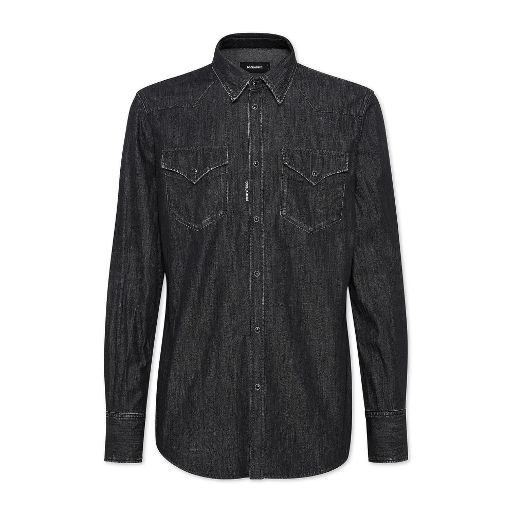 Dsquared2 Men's Black Shirt For - Denim Shirts - L - Shirts