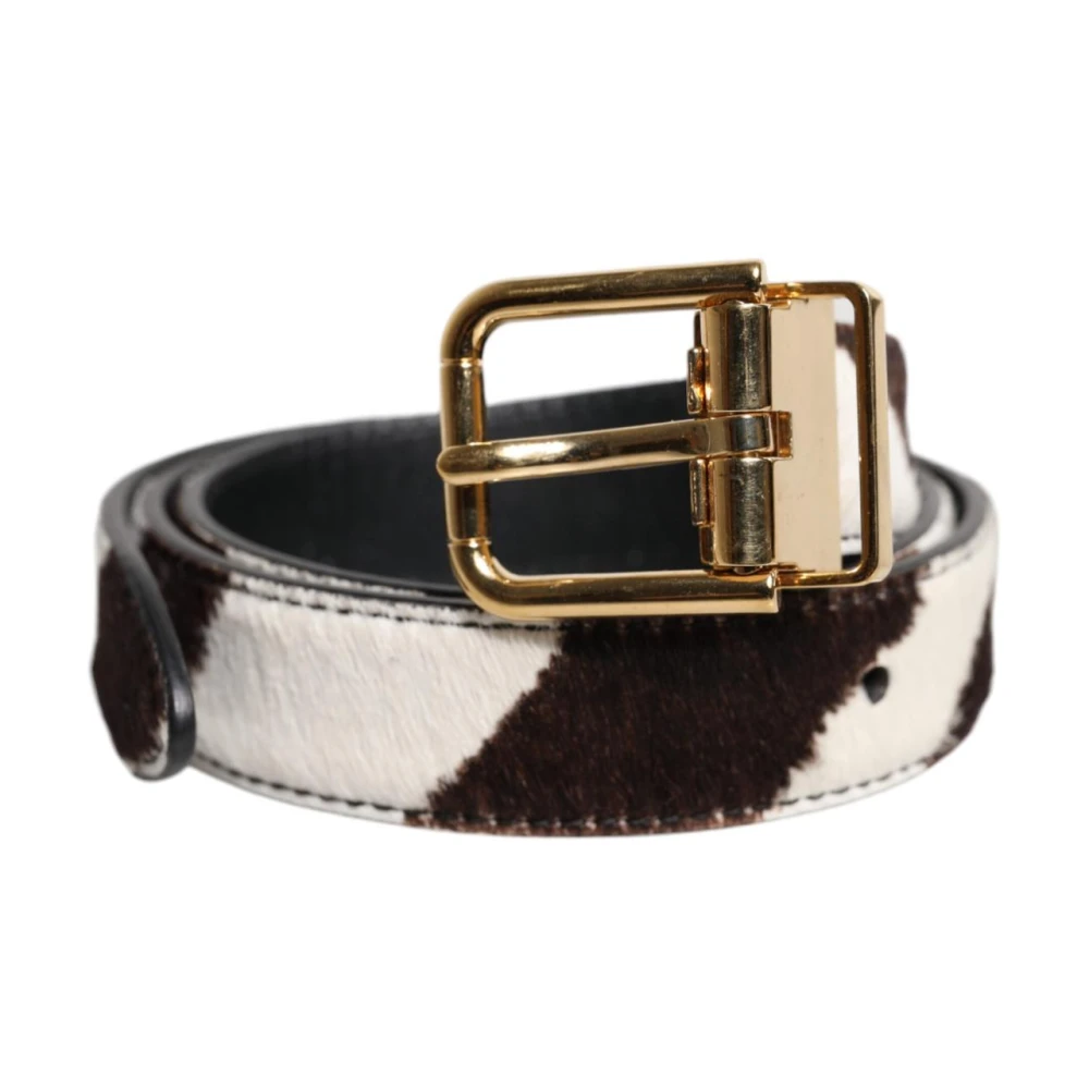 Dolce & Gabbana Women's Luxury Pony Leather Waist Belt