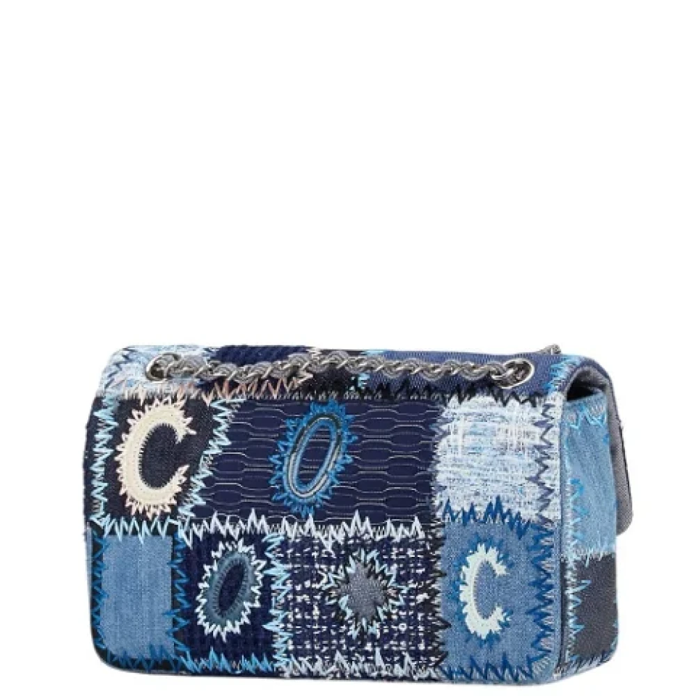 Chanel Vintage Pre-owned Leather handbags Blue Dames