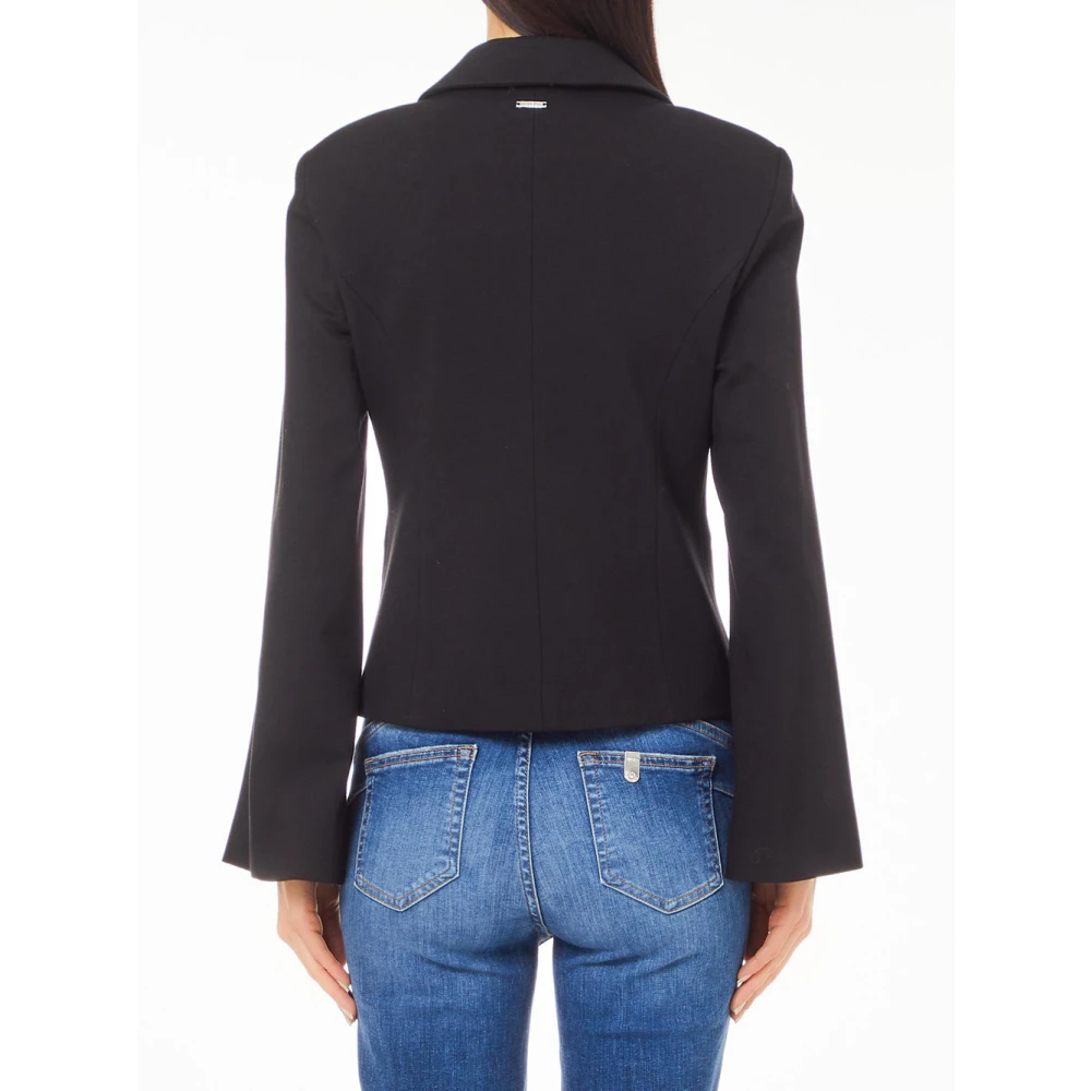 Liu Jo Luxe Split Zwarte Jas Black Dames