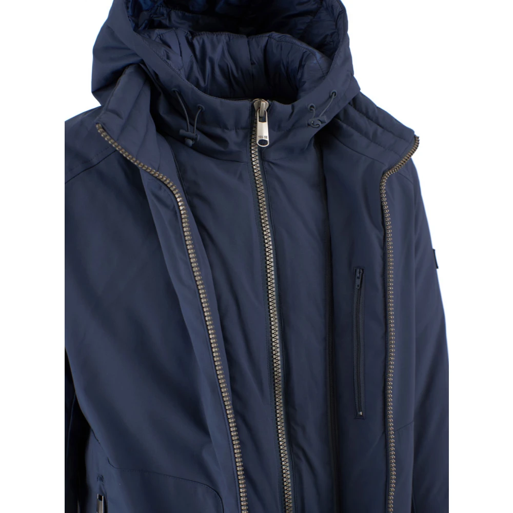 YES ZEE Blauwe Jassen Regular Fit Polyester Blue Heren