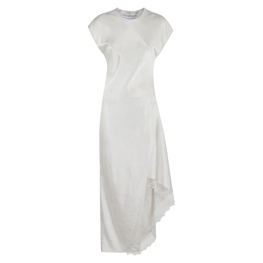 JW Anderson Stijlvolle Kant Trim Gelaagde Top Gray Dames