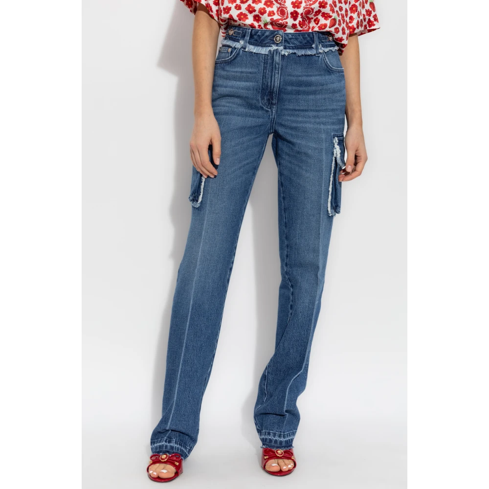 Versace Cargo stijl jeans Blue Dames