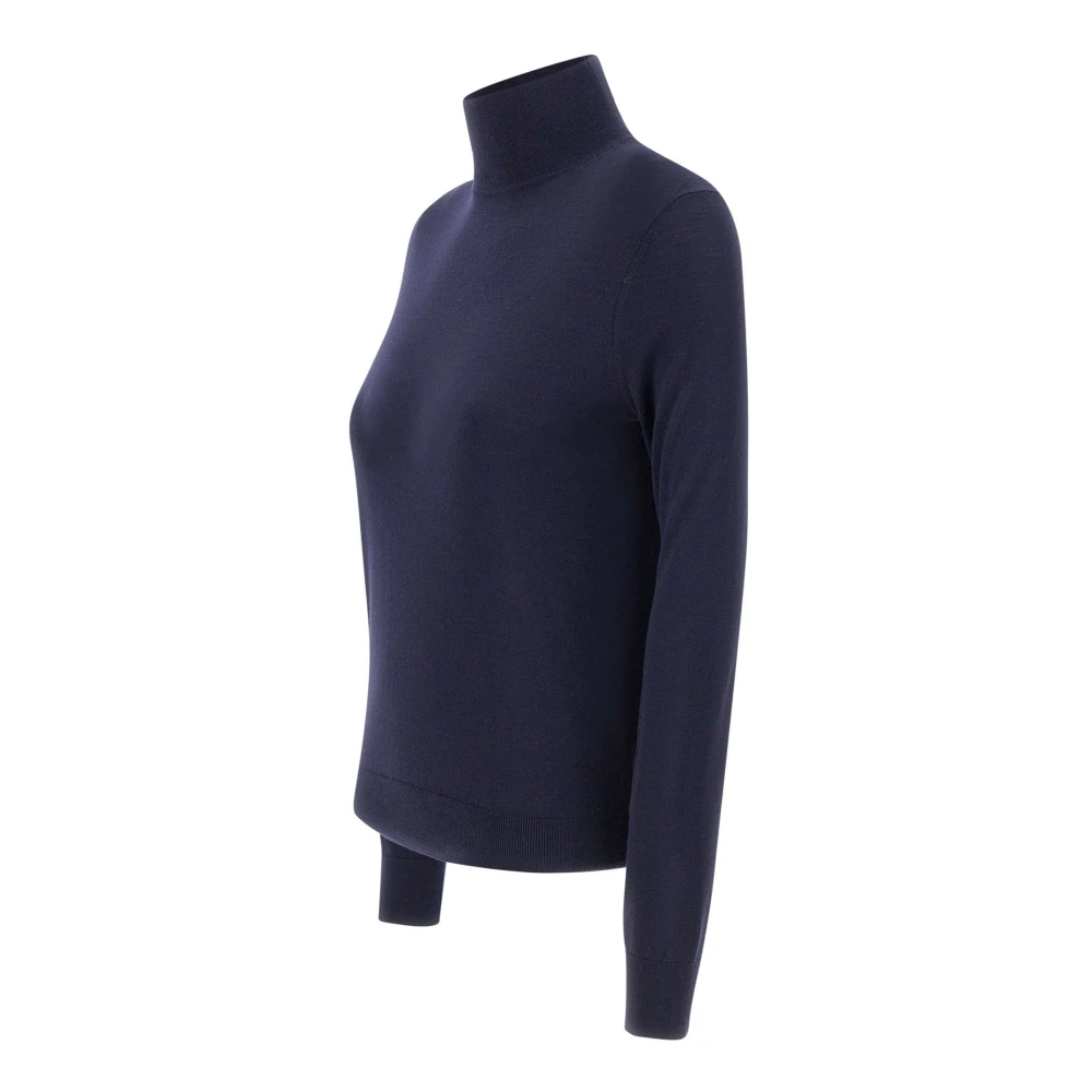 Theory Merino Wol Coltrui Sweater Blue Dames